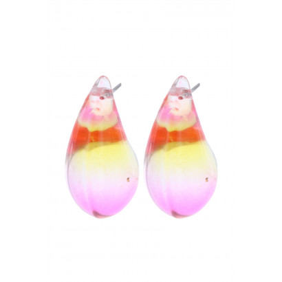 POST EARRING BOLD DROP SHAPED