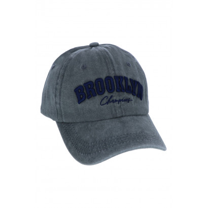 JEANS CAP WITH BROOKLYN EMBRODERY