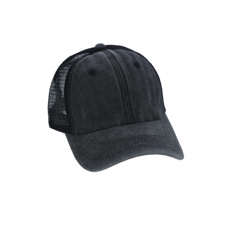 MEN JEANS CAP SOLID COLOR WITH MESH IN BACK