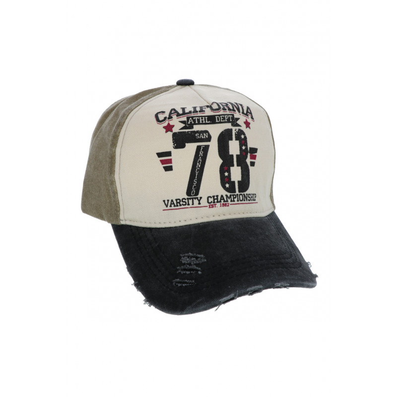 CAP FOR MEN IN DENIM WITH PRINT CALIFORNIA 78