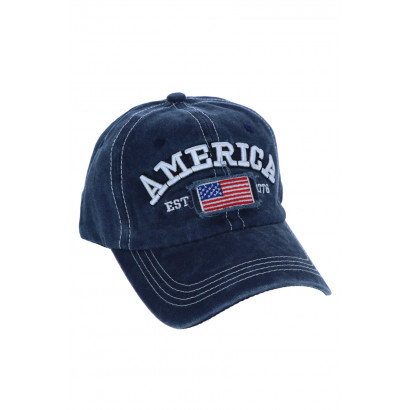 BASEBALLPET MET EMBLEEM AMERIKA