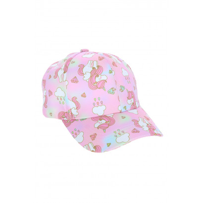 CAP FOR KIDS WITH UNICORNS PATTERN