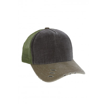 CASQUETTE POUR HOMME EN JEANS AVEC FILET