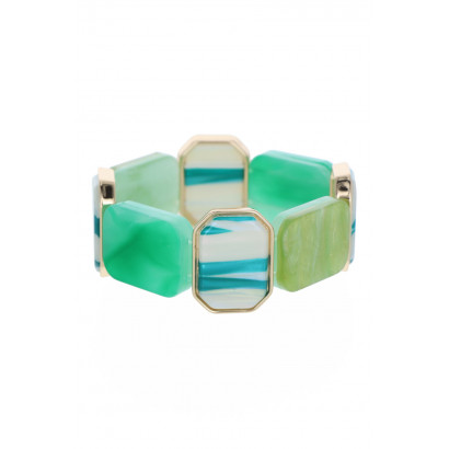 ELASTIC BRACELET WITH RECTANGULAR RESIN