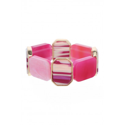 ELASTIC BRACELET WITH RECTANGULAR RESIN