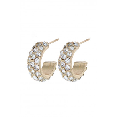 EARRINGS HALF MOON SHAPE WITH RHINESTONES