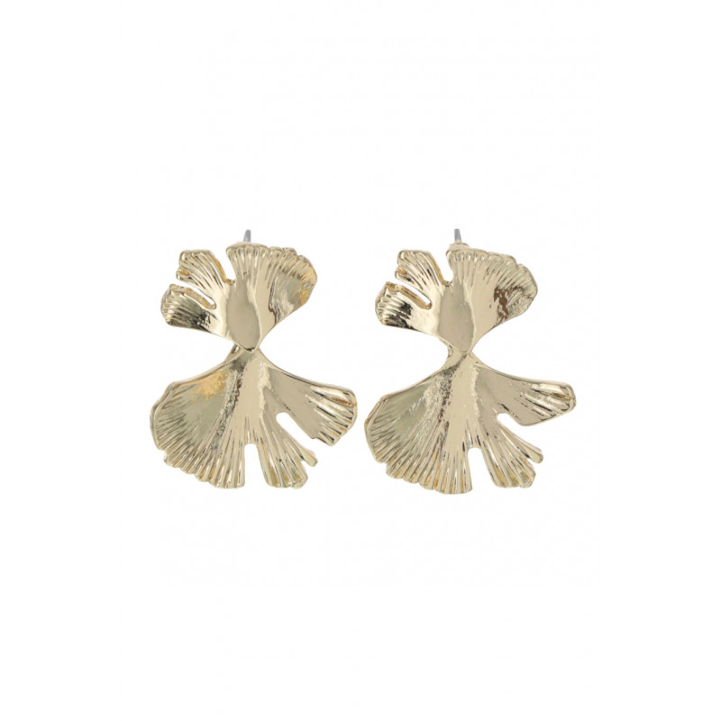 EARRINGS WITH GINKO LEAF PENDANT