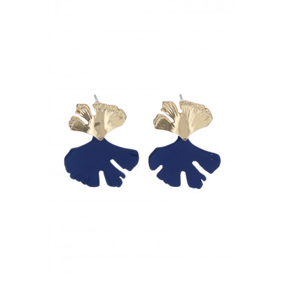 EARRINGS WITH GINKO LEAF PENDANT