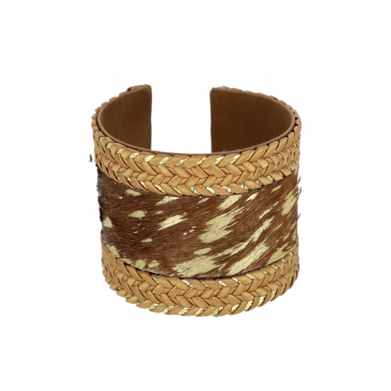 CUFF BRACELET WITH METALLIZED PRINTING