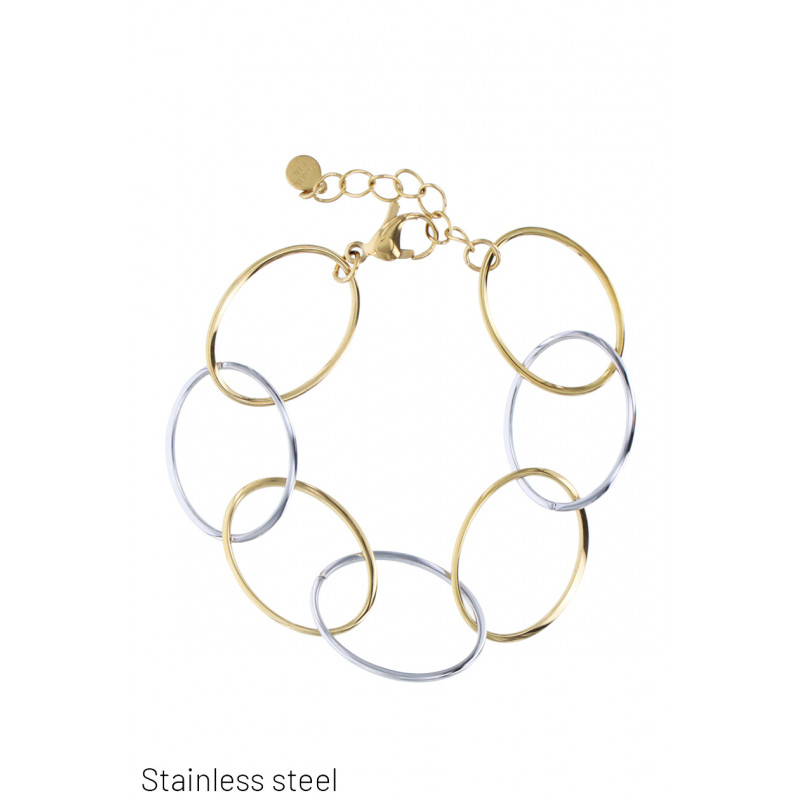 STAINLESS STEEL BRACELET WITH OVAL LINKS