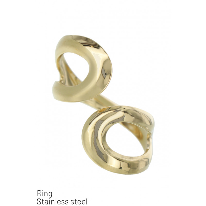 STAAL RING MET GEOMETRISCHEVORM