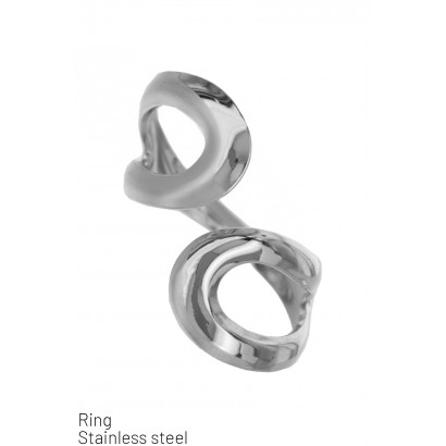 STAAL RING MET GEOMETRISCHEVORM