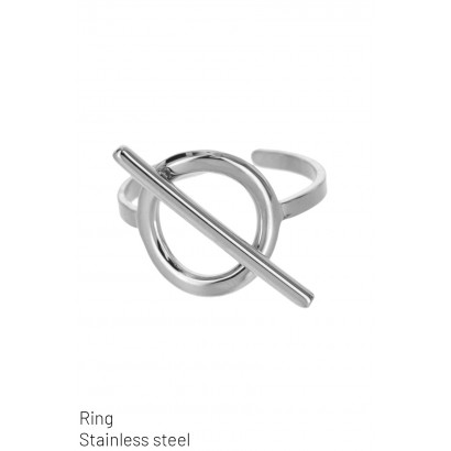 RING STAINLESS STEEL WITH RING, STRAIGHT LINE SHAP