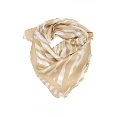 SQUARE POLYSILK SCARF WITH ANIMAL PRINT