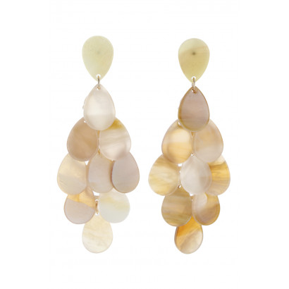 EARRINGS DROP SHAPE WITH MARBLE EFFECT