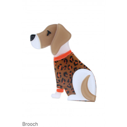 BROOCH WITH DOG