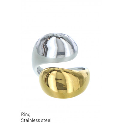 RING STAINLESS STEEL TWISTED