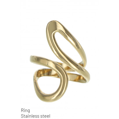 RING STAINLESS STEEL TWISTED