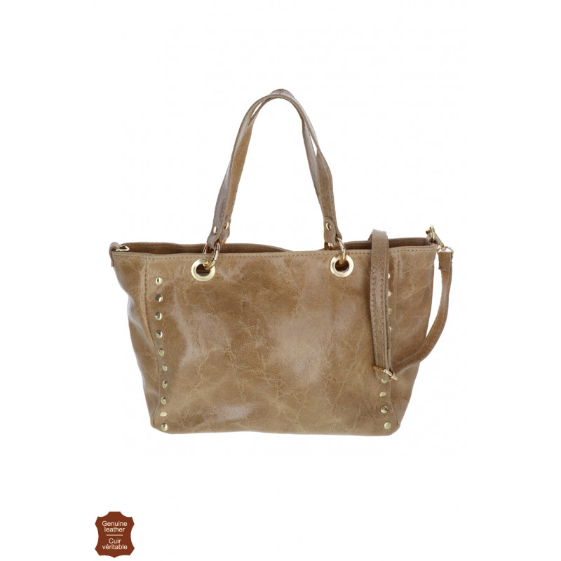 MARCY,SUEDE ELEFANTE TOTE BAG WITH STUDS