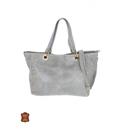 MARCY,SUEDE ELEFANTE TOTE BAG WITH STUDS