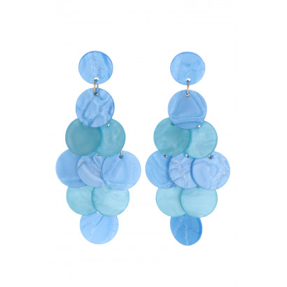 EARRINGS WITH RESIN ROUND SHAPE