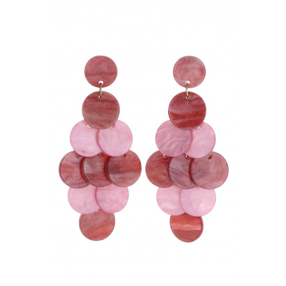 BOUCLES D'OREILLES AVEC FORME RONDE EN RÉSINE