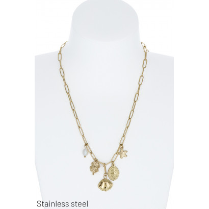 STL.ST NECKLACE WITH BEADS, SHELL, FLOWE, STARFISH