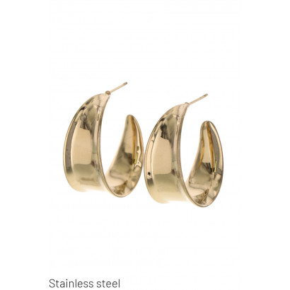 STEEL EARRINGS, GEOMETRIC SHAPE