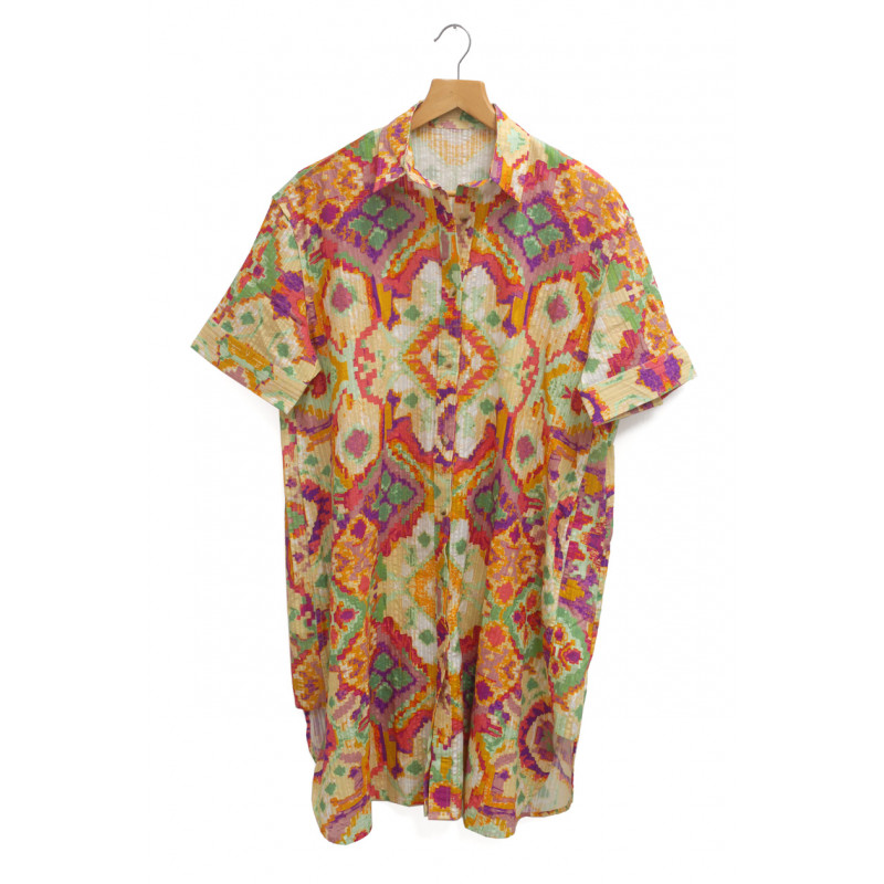 COTTON TUNIC IKAT PATTERN