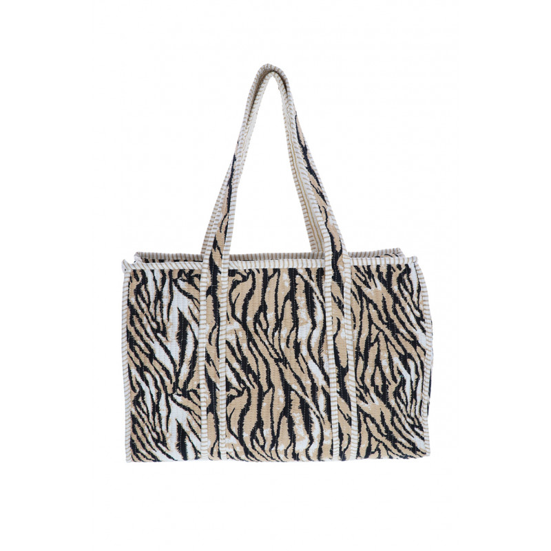 BOLSO DE MANO, ACOLCHONADO CON ESTAMPADO ANIMALE