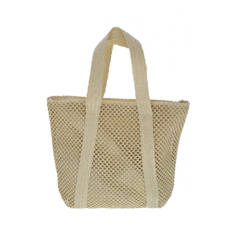 BARBADE, SAC SHOPPING EN PAILLE CROCHETÉ