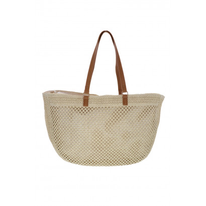 BARBADE, SAC SHOPPING EN PAILLE CROCHETÉ