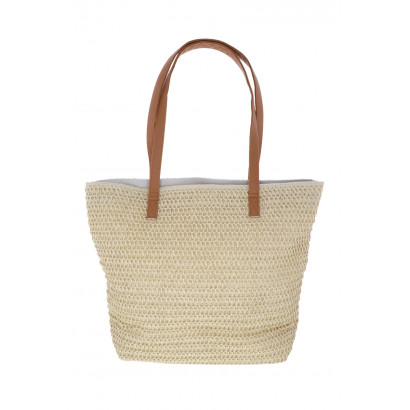 BARBADE, SAC SHOPPING EN PAILLE CROCHETÉ