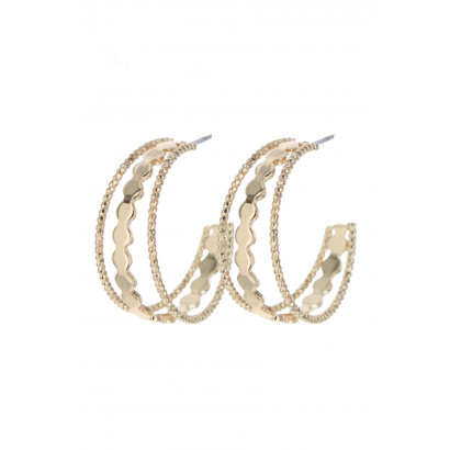 EARRINGS HALF MOON WITH ORNEMENT