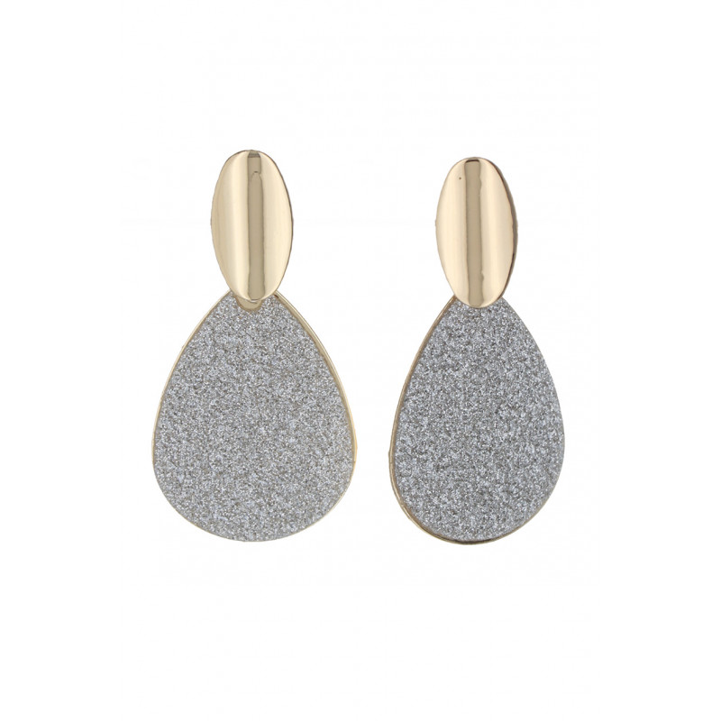 EARRINGS DROP SHAPE WITH GLITTER