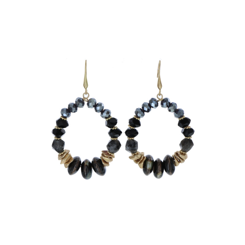 PENDENTES REDONDOS CON MULTIPLES PERLAS