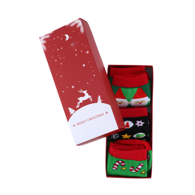 JUEGO 3 CALCETINES: PAPÛ NOEL, BASTÛN CARAMELO,