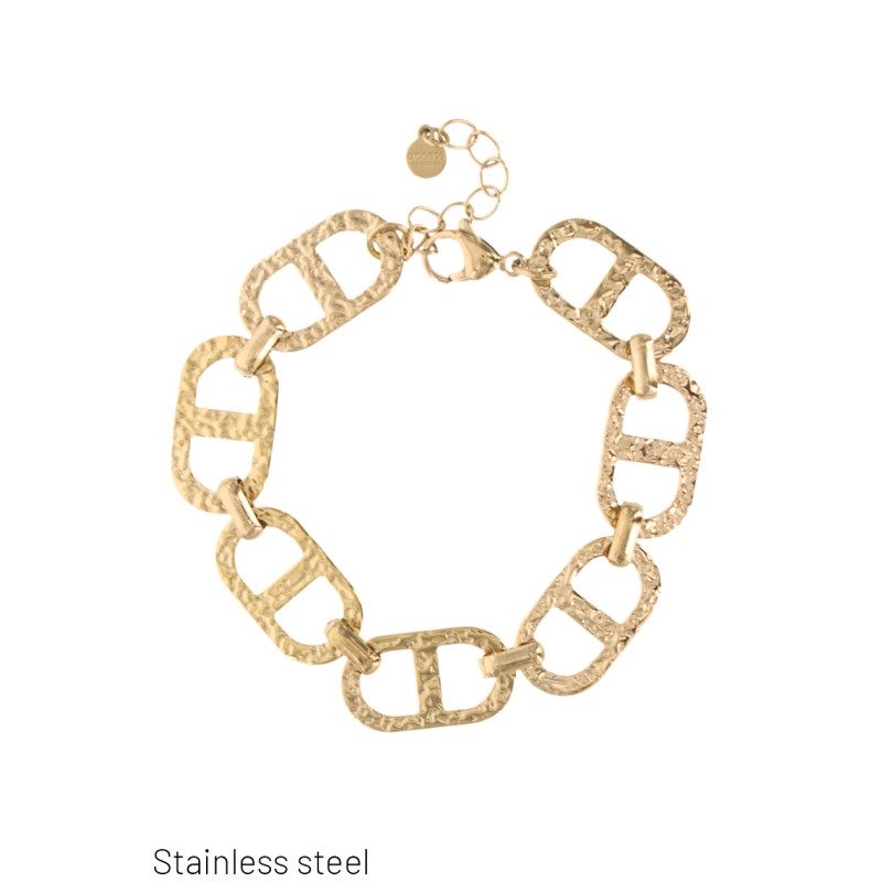 PULSERA DE ACERO CON ENLACE GRUESO