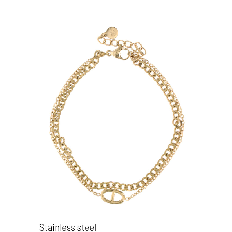PULSERA ACERO 2 HILERAS