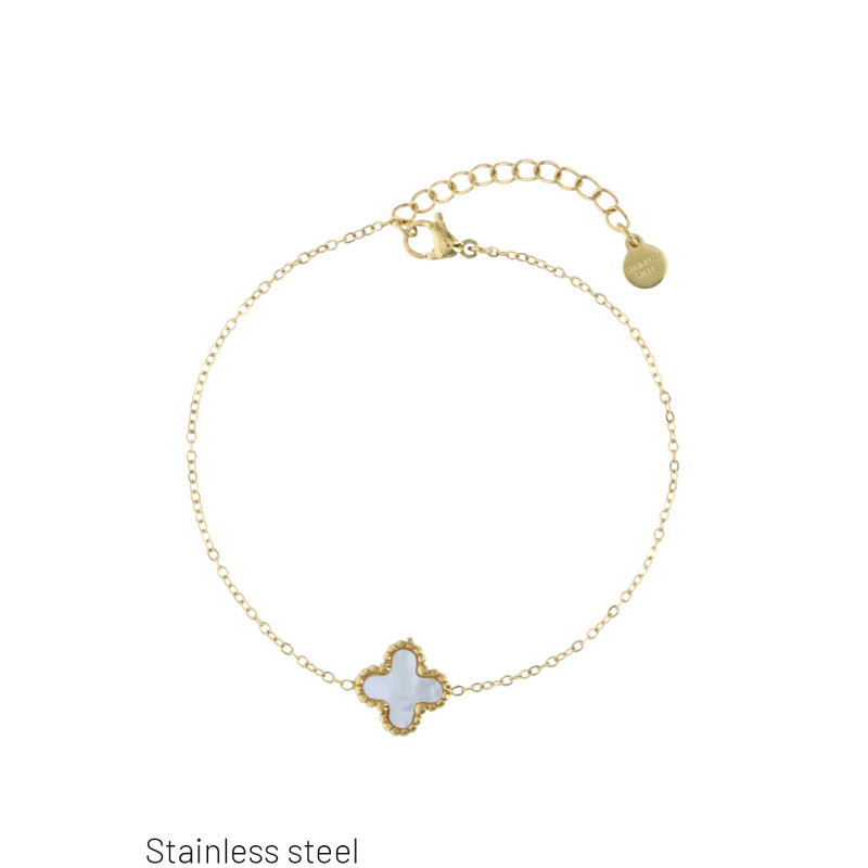 STAINLESS STEEL BRACELET WITH CROSS PENDANT