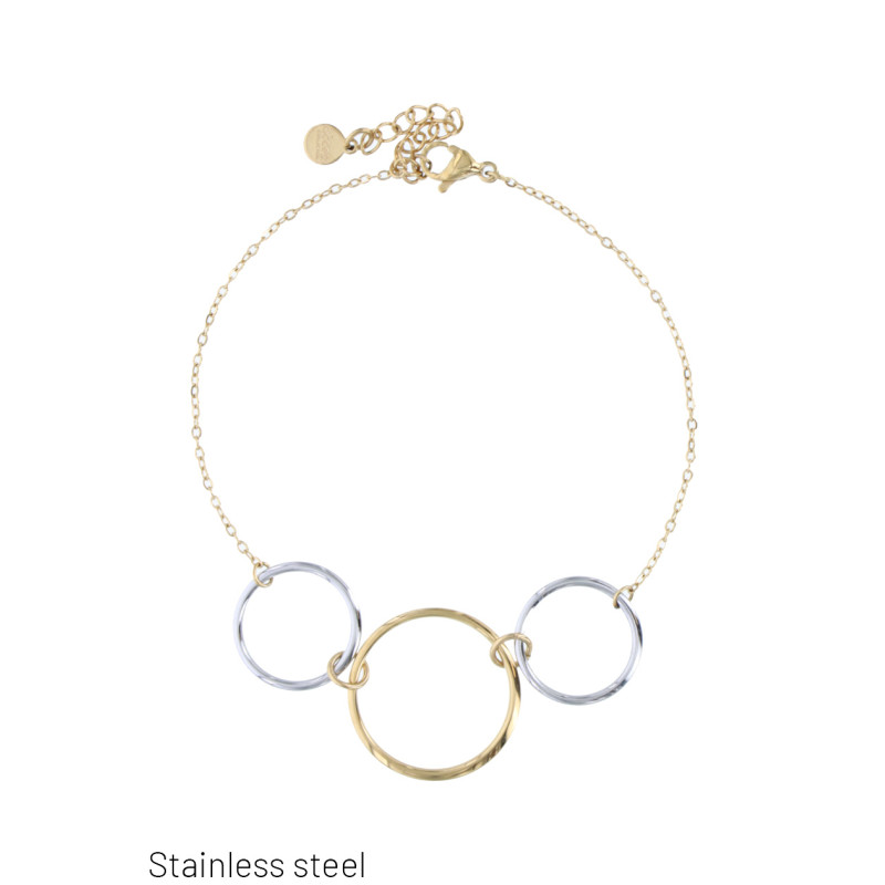 PULSERA ACERO CON ANILLOS