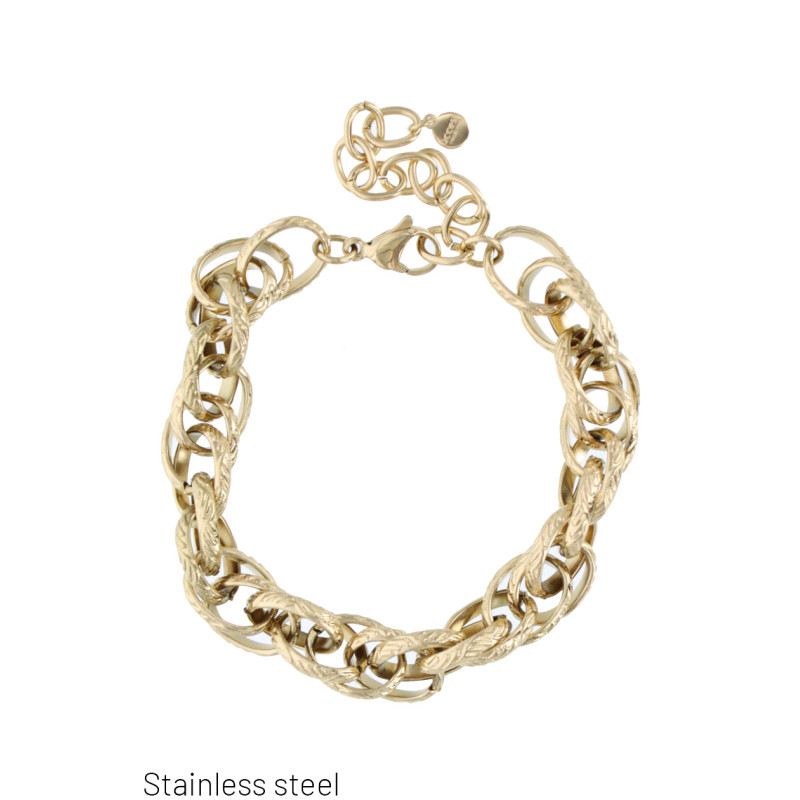 PULSERA ACERO CON GRUESO ENLACE
