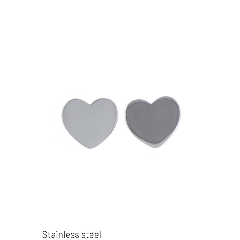 PENDIENTE DE ACERO CON COLGANTE DE CORAZON