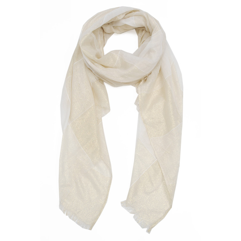 FOULARD TISSE COULEUR UNI & LUREX