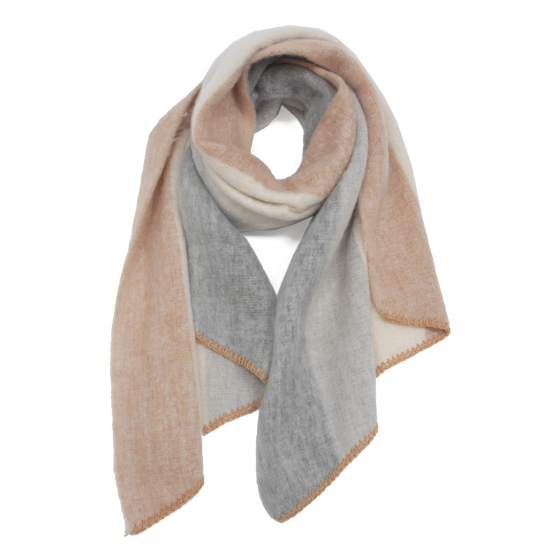 WOVEN WINTER SCARF PRINTED STRIPES