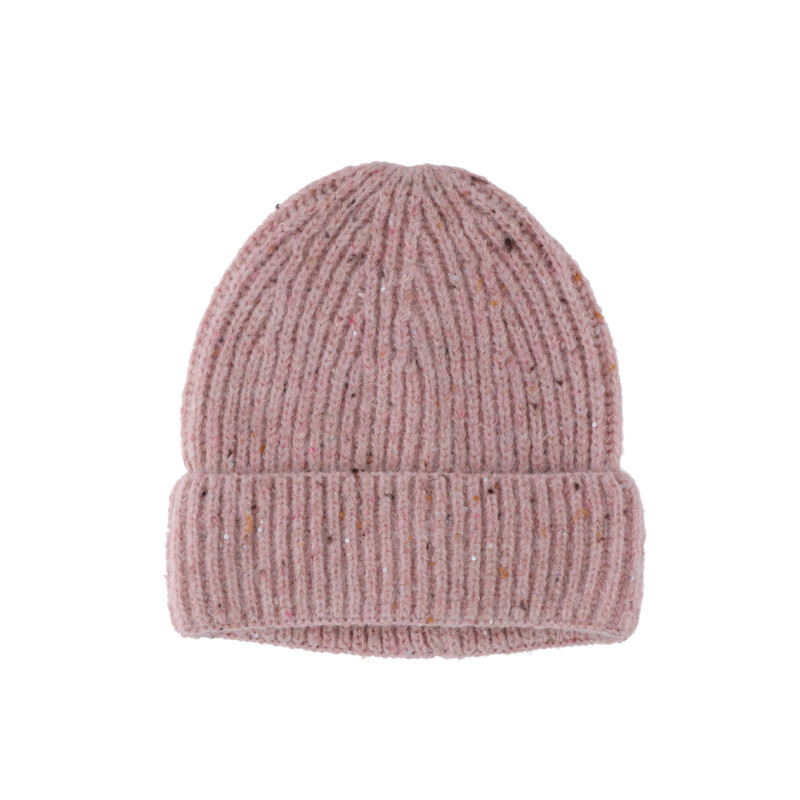 GORRO DE PUNTO CON VUELTA Y LENTEJUELAS