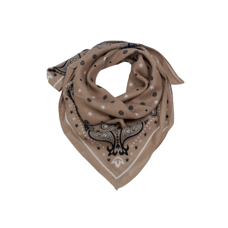 SQUARE POLYWOOL SCARF WITH PAISLEY PATTERN