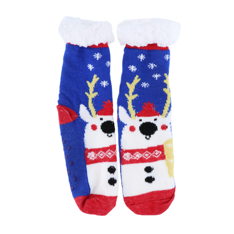 JUEGO DE 6 CALCETINES, ESTRELLAS, CIERVOS, MUÑECO