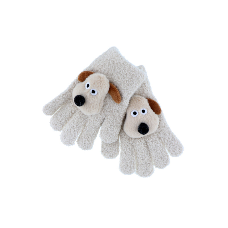 GUANTES DE NIÑO PUNTO CON PERRITO
