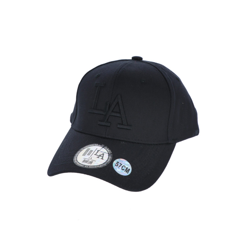 GORRA COLOR SÓLIDO: "LA" & ETIQUETA ADHES.